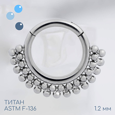 Кольцо-кликер Double Crown 1.2 мм (16 G)